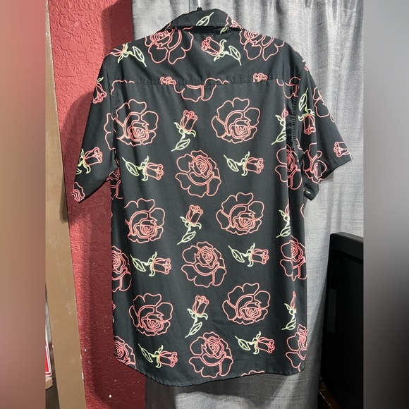Just Attitude Neon Rose Shirt Button Down - Picture 4 of 4